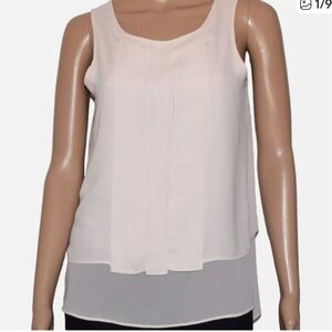 Anthropologie HD in Paris Black Chiffon Top Layered Hi-Low Hem Top